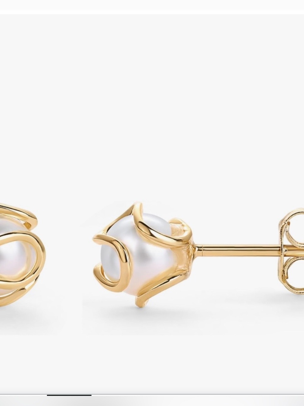 14K Gold-plated Round Small Stud Earrings Classic Bridal
